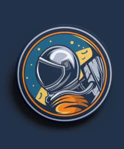 Astronaut-On-The-Moon-Badges
