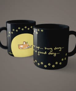 Wake Up Hug Dog Mug